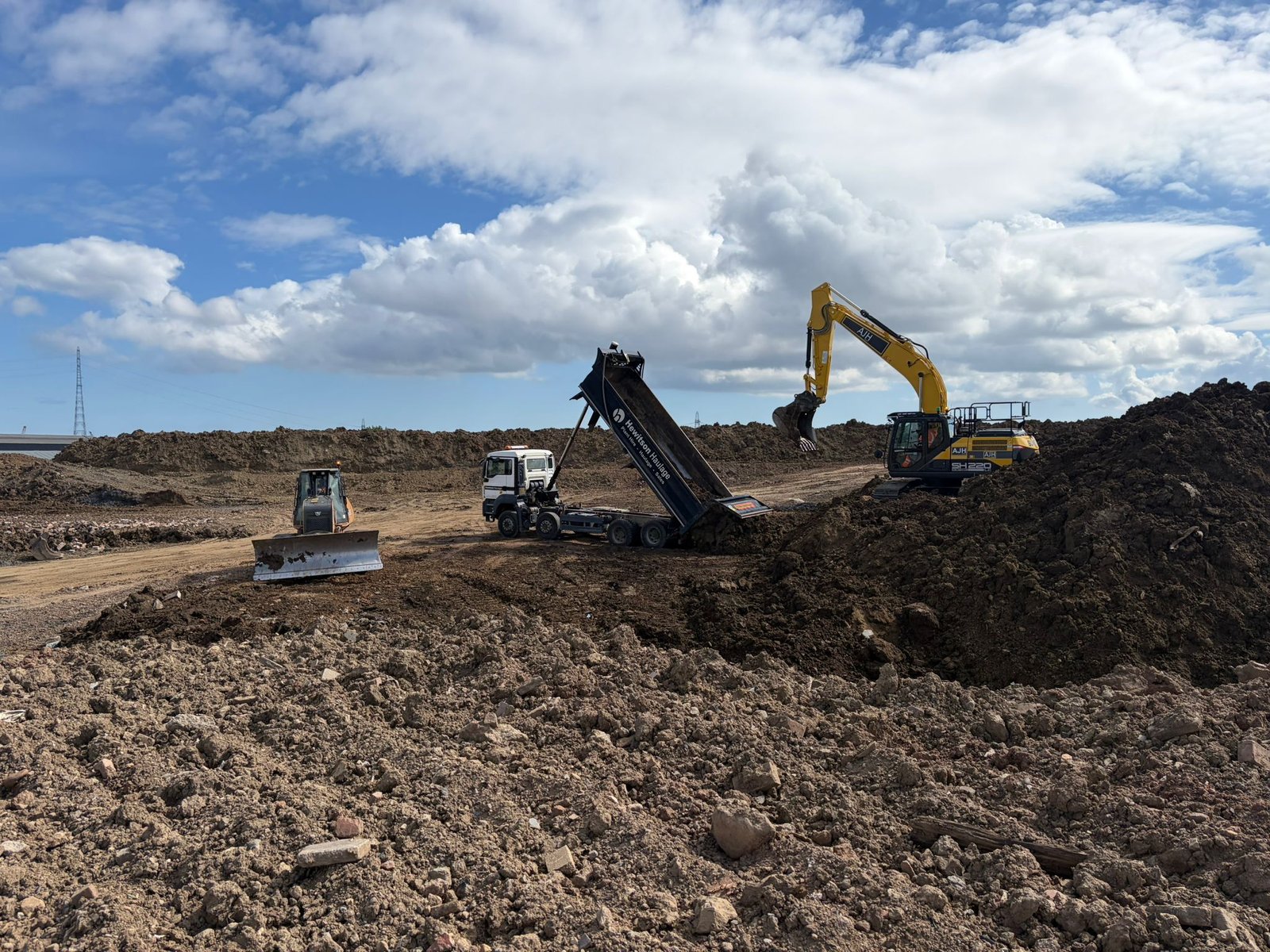 Teesstone Group digger and land engineering work